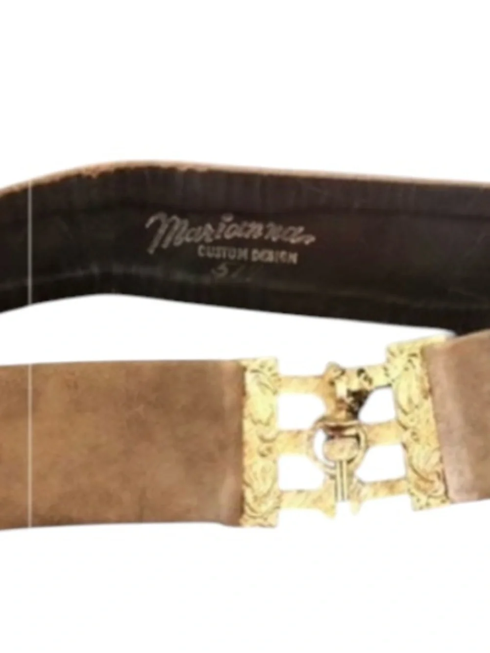Vintage Tan Suede Belt